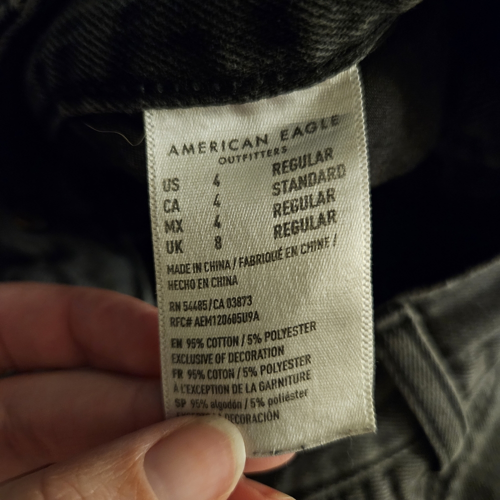 LAmerican Eagle Outfitters Womens Dark Gray Jeans - Picture 3 of 3